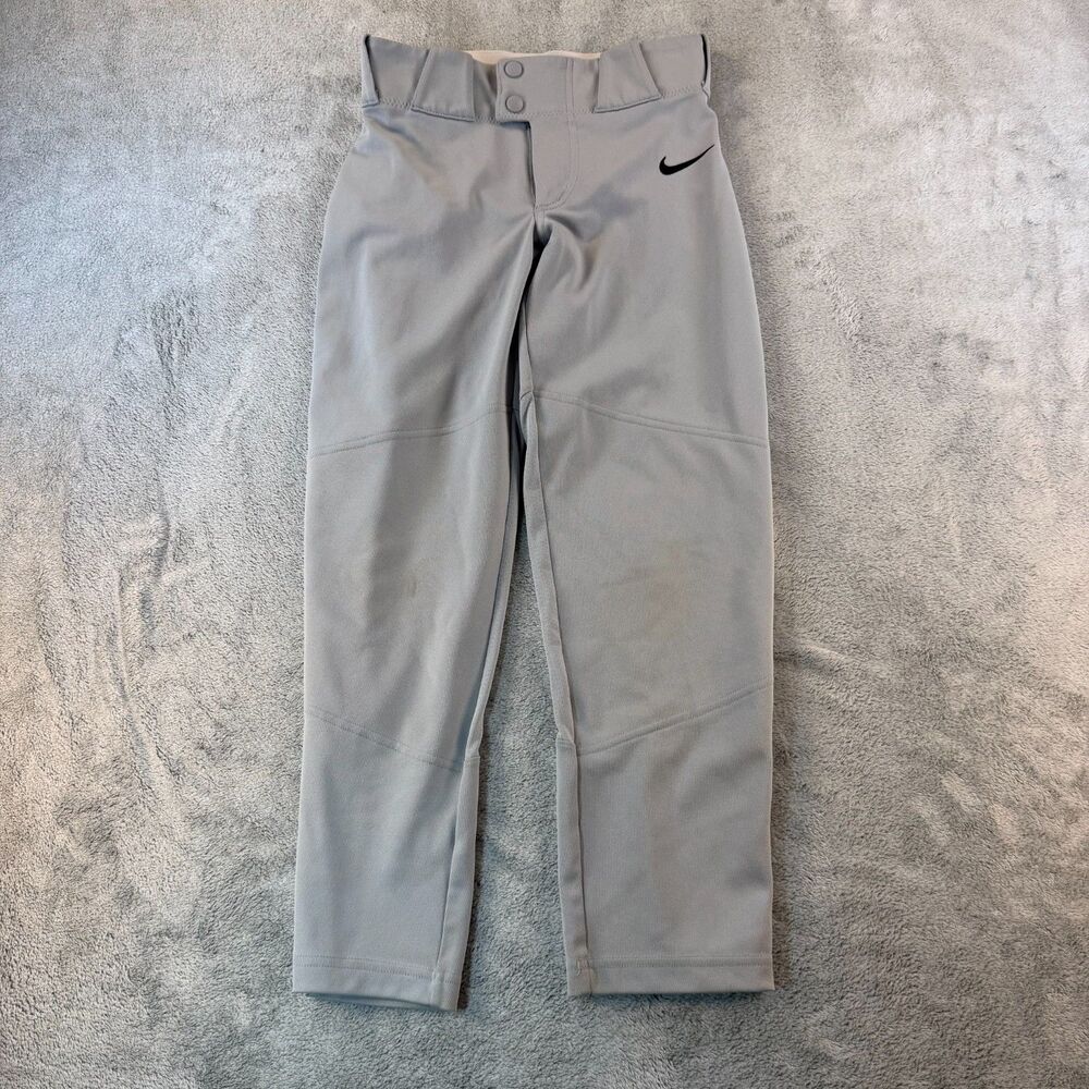 Nike Baseball Pants Mens Medium Gray Dri-Fit Athletic Training M